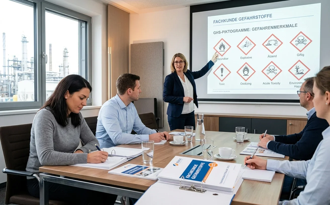 Fortbildung zum Gefahrstoffbeauftragten im Seminarraum